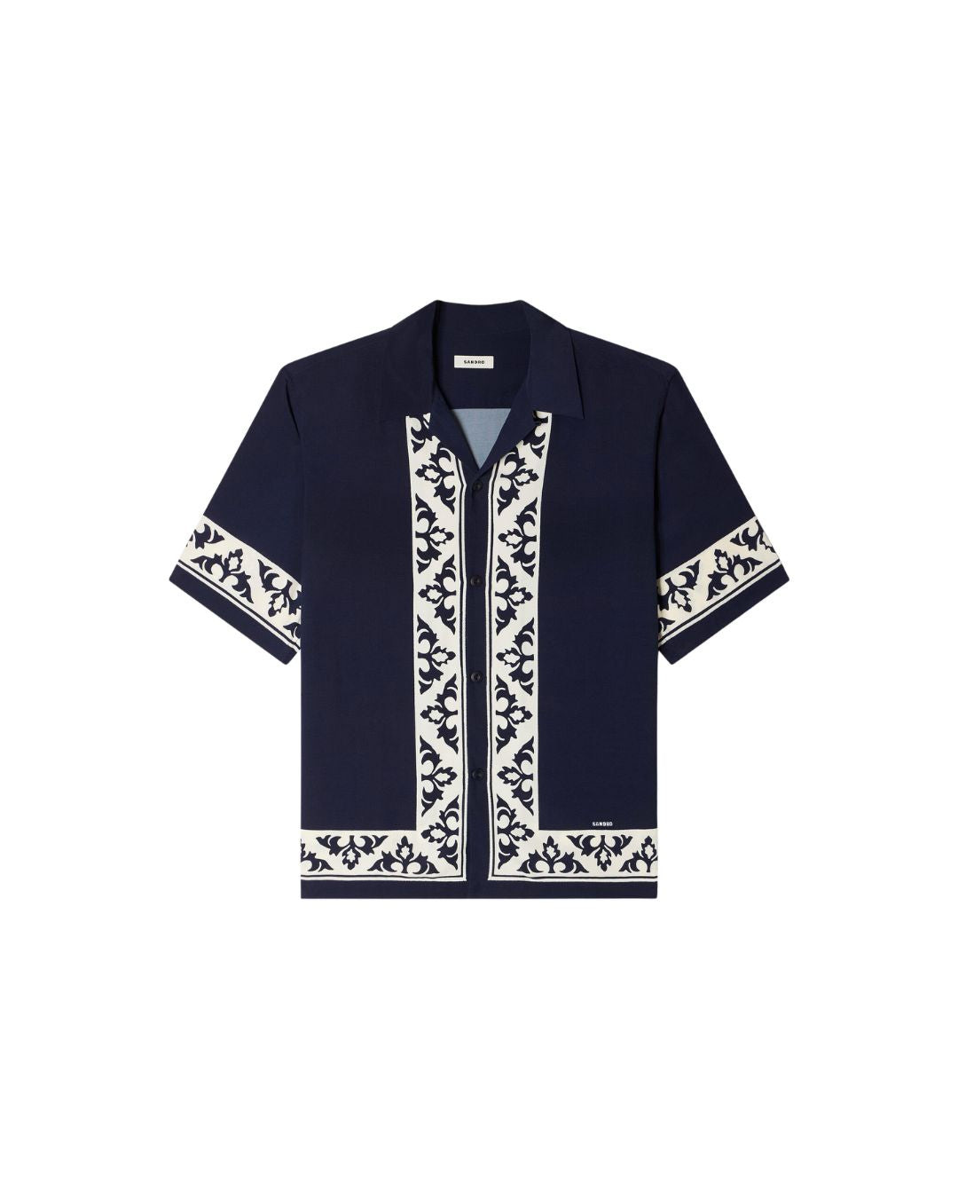 Sandro Loose-Fit Contrast Print Shirt